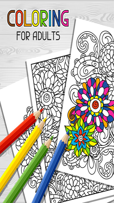 Emulate iPhone app Animals Adult Coloring Book Pages for Anti-Stress using MyAndroid