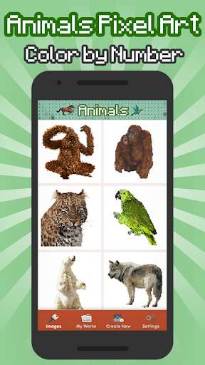 Run android online APK Animals Color by Number - Animals pixel art from MyAndroid or emulate Animals Color by Number - Animals pixel art using MyAndroid