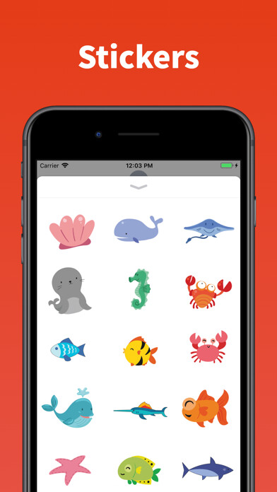 Emulate iPhone app Animals & Fish stickers emoji using MyAndroid Emulate iPhone app Animals & Fish stickers emoji using MyAndroid