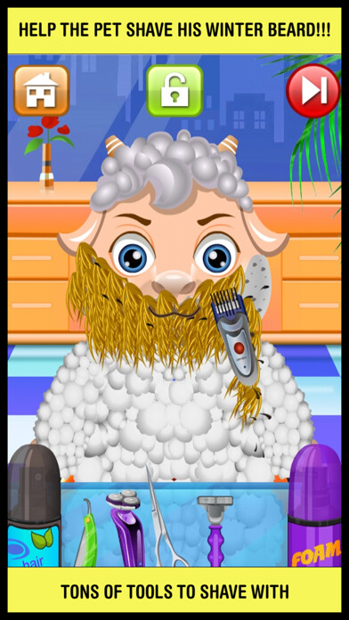 Emulate iPhone app Animal Shave Pet Hair Salon Game for Kids Free using MyAndroid