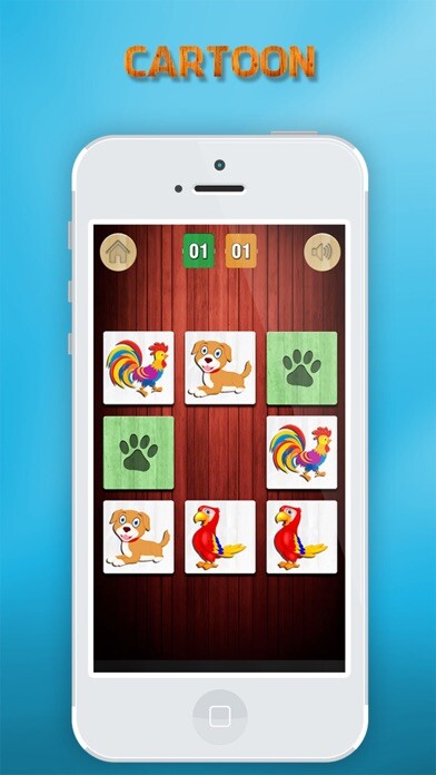 Emulate iPhone app Animals matching game for kids with real sounds using MyAndroid Emulate iPhone app Animals matching game for kids with real sounds using MyAndroid