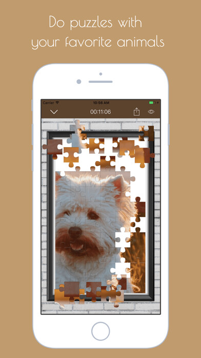 Emulate iPhone app Animals Puzzle - Play with your favorite animals using MyAndroid