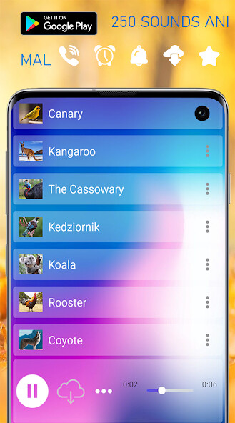 Run android online APK Animals Ringtones Sounds from MyAndroid or emulate Animals Ringtones Sounds using MyAndroid
