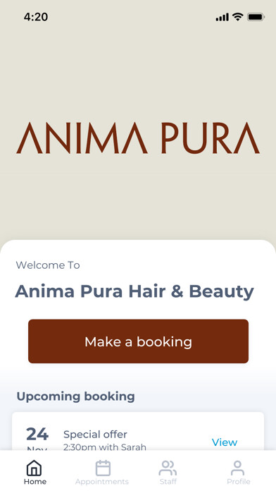 Emulate iPhone app Anima Pura Hair & Beauty using MyAndroid Emulate iPhone app Anima Pura Hair & Beauty using MyAndroid