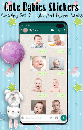 Run android online APK Animated Babies WastickerApp from MyAndroid or emulate Animated Babies WastickerApp using MyAndroid