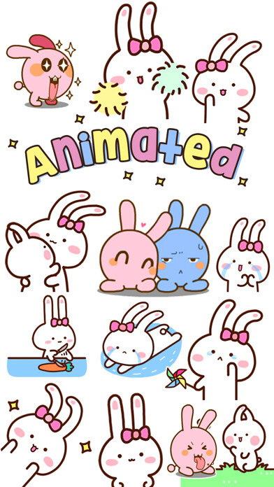 Emulate iPhone app Animated Bunnies Stickers using MyAndroid Emulate iPhone app Animated Bunnies Stickers using MyAndroid