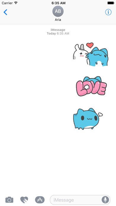 Emulate iPhone app Animated Capoo & Tutu Sticker using MyAndroid