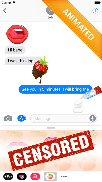Emulate iPhone app Animated Dirty Emojis Stickers using MyAndroid Emulate iPhone app Animated Dirty Emojis Stickers using MyAndroid