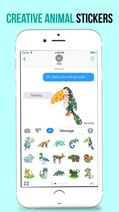Emulate iPhone app Animated Doted Animals Sticker using MyAndroid Emulate iPhone app Animated Doted Animals Sticker using MyAndroid