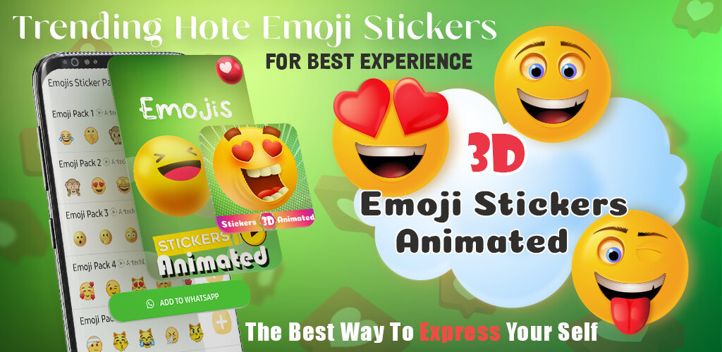 Run android online APK Animated Emoji Stickers 3D from MyAndroid or emulate Animated Emoji Stickers 3D using MyAndroid