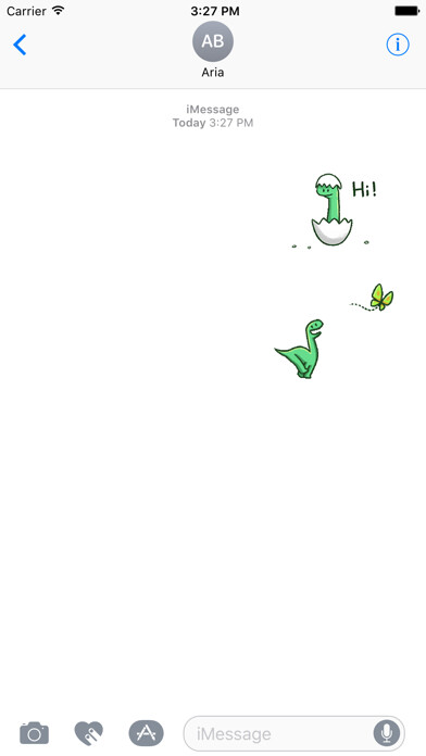 Emulate iPhone app Animated Funny Tiny Dinosaur using MyAndroid