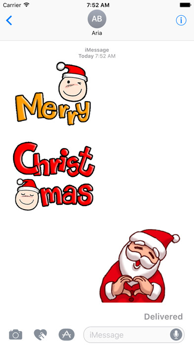 Emulate iPhone app Animated Happy Santa Claus using MyAndroid
