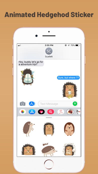 Emulate iPhone app Animated HEDGEHOG Stickers Pac using MyAndroid Emulate iPhone app Animated HEDGEHOG Stickers Pac using MyAndroid