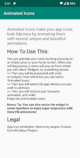 Run android online APK Animated Icons - Make your home screen cooler! from MyAndroid or emulate Animated Icons - Make your home screen cooler! using MyAndroid Run android online APK Animated Icons - Make your home screen cooler! from MyAndroid or emulate Animated Icons - Make your home screen cooler! using MyAndroid