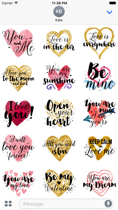 Emulate iPhone app Animated Love Quotes Stickers using MyAndroid Emulate iPhone app Animated Love Quotes Stickers using MyAndroid