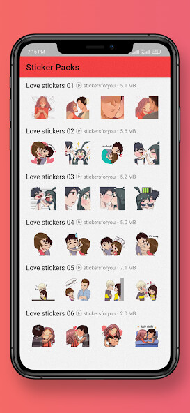 Run android online APK Animated Love WaStickers 2022 from MyAndroid or emulate Animated Love WaStickers 2022 using MyAndroid