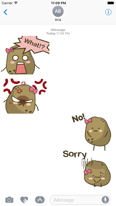 Emulate iPhone app Animated Ms. Potato Sticker using MyAndroid Emulate iPhone app Animated Ms. Potato Sticker using MyAndroid