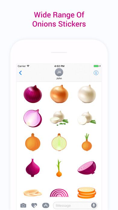 Emulate iPhone app Animated Onions Stickers using MyAndroid