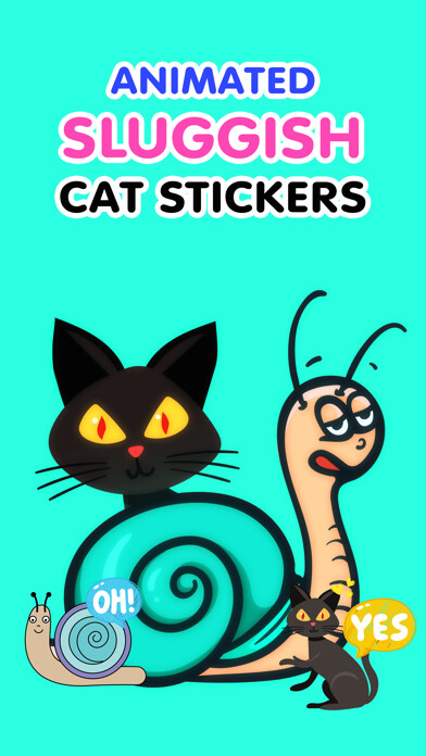 Emulate iPhone app Animated Sluggish Cat Emoji using MyAndroid