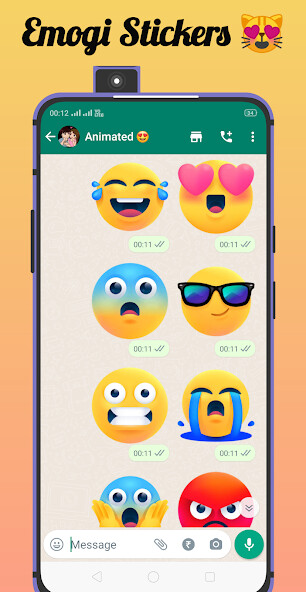 Run android online APK Animated Stickers Emoji Heart from MyAndroid or emulate Animated Stickers Emoji Heart using MyAndroid