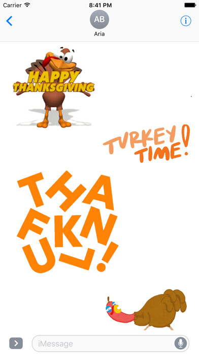 Emulate iPhone app Animated Thanksgiving Day Gif using MyAndroid