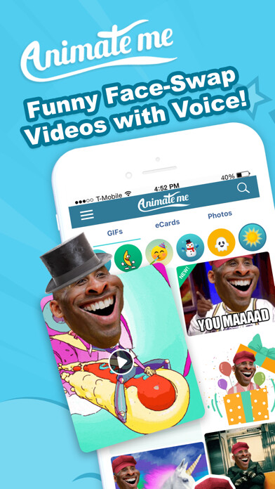 Emulate iPhone app Animate Me - Funny Video Maker using MyAndroid Emulate iPhone app Animate Me - Funny Video Maker using MyAndroid