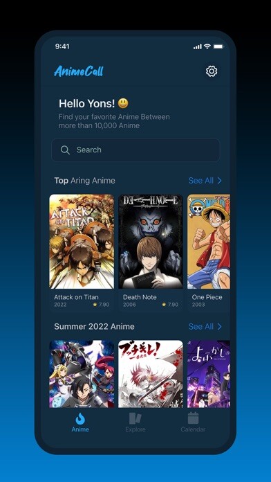 Emulate iPhone app Anime Animator Calendar using MyAndroid