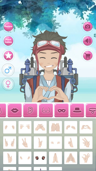 Emulate iPhone app Anime Avatar - Face Maker using MyAndroid