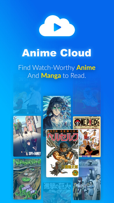 Emulate iPhone app Anime Cloud: Anime & Manga using MyAndroid