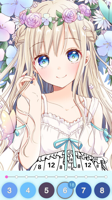 Emulate iPhone app Anime Color - Paint by Number using MyAndroid Emulate iPhone app Anime Color - Paint by Number using MyAndroid