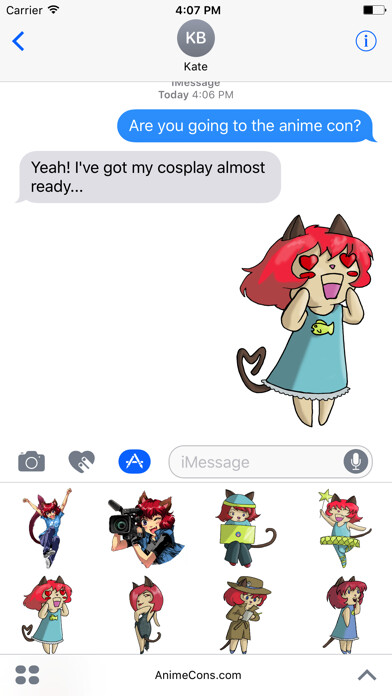 Emulate iPhone app AnimeCons.com Stickers using MyAndroid Emulate iPhone app AnimeCons.com Stickers using MyAndroid