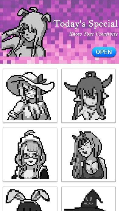 Emulate iPhone app Anime Manga Pixel Colouring using MyAndroid Emulate iPhone app Anime Manga Pixel Colouring using MyAndroid