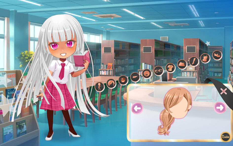 Run android online APK Anime School Dress Up Girl - High School Fashion from MyAndroid or emulate Anime School Dress Up Girl - High School Fashion using MyAndroid