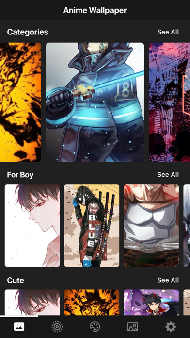 Emulate iPhone app Anime Wallpaper & Coloring Art using MyAndroid