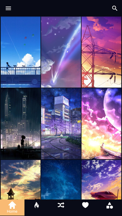 Emulate iPhone app Anime Wallpapers Collection using MyAndroid