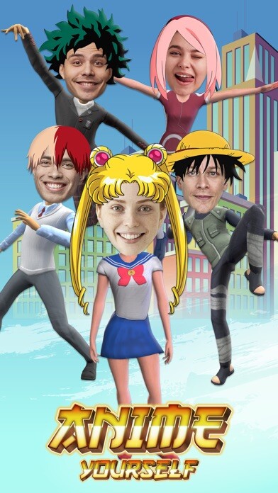Emulate iPhone app Anime Yourself – Funny Face using MyAndroid