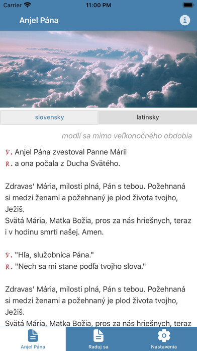 Emulate iPhone app Anjel Pána (Angelus) using MyAndroid