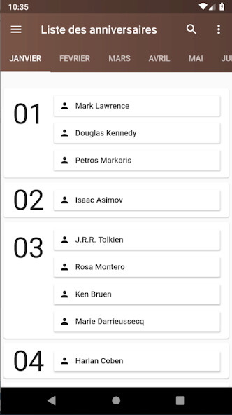 Run android online APK Anniversaire dauteurs from MyAndroid or emulate Anniversaire dauteurs using MyAndroid