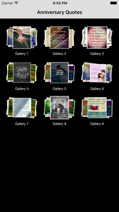Emulate iPhone app Anniversary Quotes: Collection of Wedding Anniversary Wishes using MyAndroid