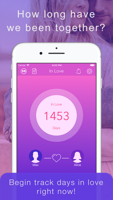 Emulate iPhone app Anniversary tracker - Lovedays using MyAndroid