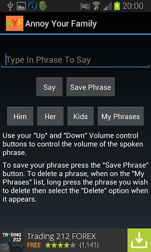 Run android online APK Annoy Your Family from MyAndroid or emulate Annoy Your Family using MyAndroid