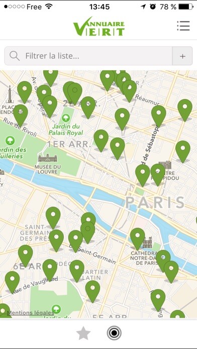Emulate iPhone app Annuaire Vert using MyAndroid