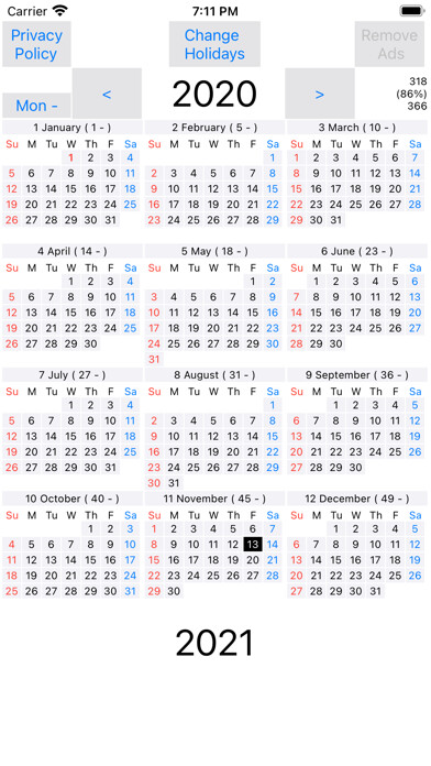Emulate iPhone app Annual Holiday Calendars using MyAndroid Emulate iPhone app Annual Holiday Calendars using MyAndroid