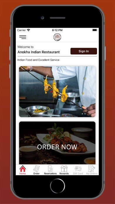 Emulate iPhone app Anokha Indian Restaurant using MyAndroid Emulate iPhone app Anokha Indian Restaurant using MyAndroid