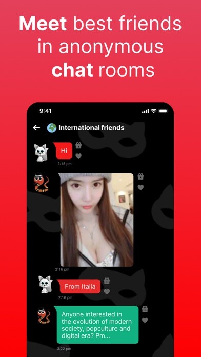 Emulate iPhone app Anonymous Chat Rooms, Dating using MyAndroid