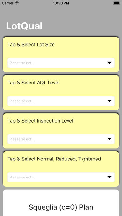 Emulate iPhone app ANSI/ASQ Z1.4 using MyAndroid Emulate iPhone app ANSI/ASQ Z1.4 using MyAndroid