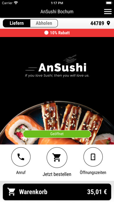 Emulate iPhone app AnSushi Bochum using MyAndroid Emulate iPhone app AnSushi Bochum using MyAndroid