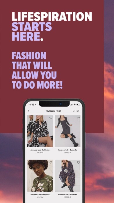 Emulate iPhone app Answear - online fashion shop using MyAndroid