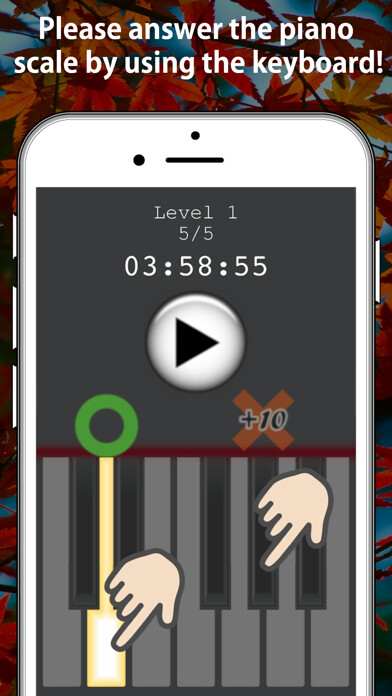 Emulate iPhone app Answer the scale from the sound of a piano. using MyAndroid