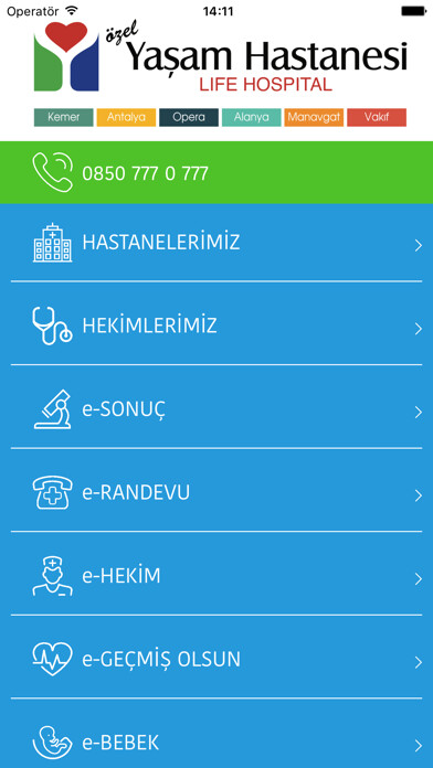 Emulate iPhone app Antalya Ya?am Hastaneleri using MyAndroid Emulate iPhone app Antalya Ya?am Hastaneleri using MyAndroid